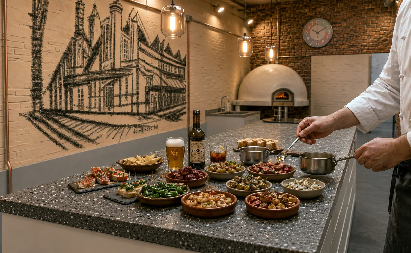 Robert Betriu en la cocina de Taller 24